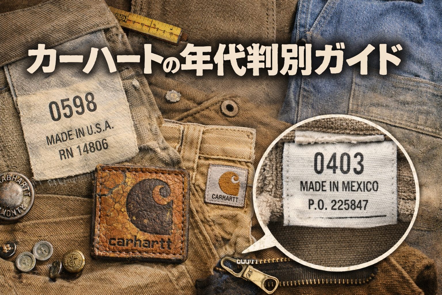 カーハート ダブルニー 年代 判別