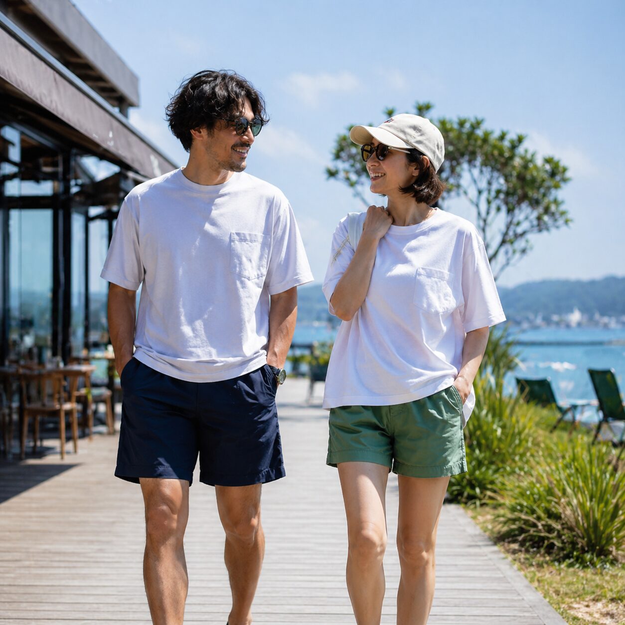 パタゴニアのバギーズショーツを着た男女